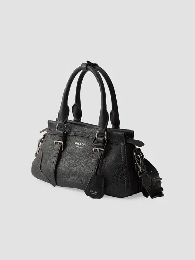 Prada Women's Leather Tote Bag - Black | Thumbnail 2 Prada Women's Leather Tote Bag - Black | Thumbnail 2