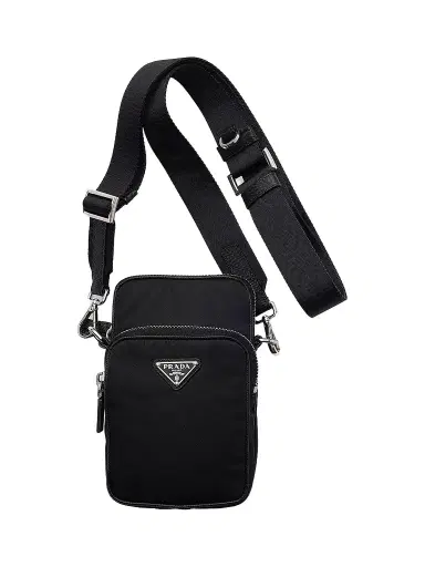 Prada Women's Nylon and Saffiano Leather Smartphone Case - Black | Thumbnail 1 Prada Women's Nylon and Saffiano Leather Smartphone Case - Black | Thumbnail 1
