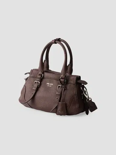 Prada Women's Leather Tote Bag - Brown | Thumbnail 2 Prada Women's Leather Tote Bag - Brown | Thumbnail 2