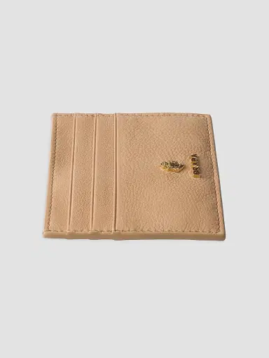 Prada Women's Leather Card Holder - Beige Khaki | Thumbnail 3 Prada Women's Leather Card Holder - Beige Khaki | Thumbnail 3