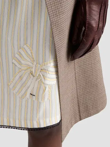 Prada Women's Striped Skirt with Applique | Thumbnail 6 Prada Women's Striped Skirt with Applique | Thumbnail 6