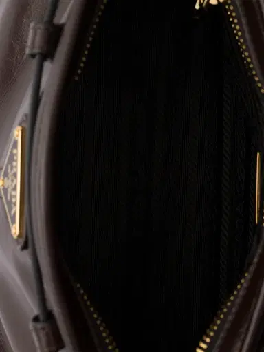 Prada Women's Bonnie Leather Top Handle Bag - Dark Brown | Thumbnail 7 Prada Women's Bonnie Leather Top Handle Bag - Dark Brown | Thumbnail 7