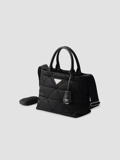 Prada Women's Padded Nylon Top Handle Bag - Black | Thumbnail 2 Prada Women's Padded Nylon Top Handle Bag - Black | Thumbnail 2