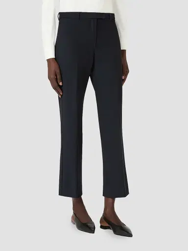 Max Mara Women's Stretch Cotton Blend Trousers - Midnight Blue - Size 16 | Thumbnail 2 Max Mara Women's Stretch Cotton Blend Trousers - Midnight Blue - Size 16 | Thumbnail 2