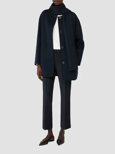 Max Mara Women's Stretch Cotton Blend Trousers - Midnight Blue - Size 16 | Thumbnail 5 Max Mara Women's Stretch Cotton Blend Trousers - Midnight Blue - Size 16 | Thumbnail 5