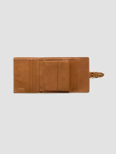 Prada Women's Nappa Leather Wallet - Brown | Thumbnail 2 Prada Women's Nappa Leather Wallet - Brown | Thumbnail 2