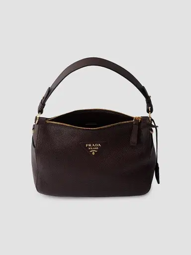Prada Women's Leather Shoulder Bag - Brown | Thumbnail 4 Prada Women's Leather Shoulder Bag - Brown | Thumbnail 4