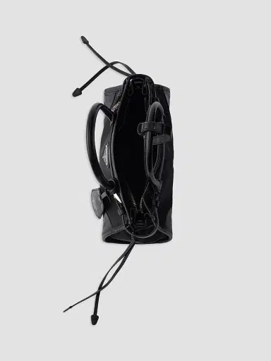 Prada Women's Bonnie Re-Nylon and Leather Top Handle Bag - Black | Thumbnail 4 Prada Women's Bonnie Re-Nylon and Leather Top Handle Bag - Black | Thumbnail 4