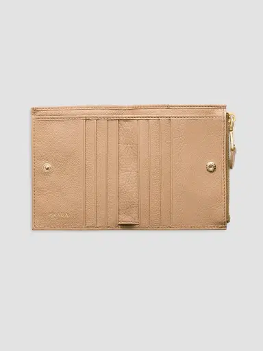 Prada Women's Leather Wallet - Beige Khaki | Thumbnail 2 Prada Women's Leather Wallet - Beige Khaki | Thumbnail 2