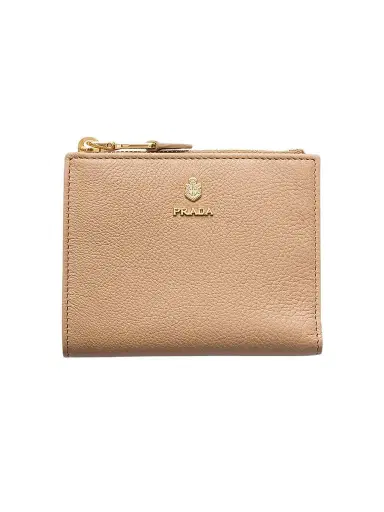 Prada Women's Leather Wallet - Beige Khaki | Thumbnail 1 Prada Women's Leather Wallet - Beige Khaki | Thumbnail 1