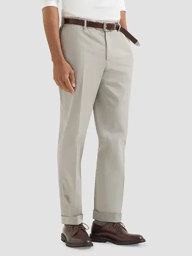 Brunello Cucinelli Men's Garment Dyed Italian Fit Trousers - Khaki | Thumbnail 2 Brunello Cucinelli Men's Garment Dyed Italian Fit Trousers - Khaki | Thumbnail 2