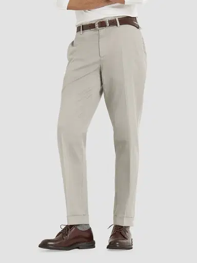 Brunello Cucinelli Men's Garment Dyed Italian Fit Trousers - Khaki | Thumbnail 3 Brunello Cucinelli Men's Garment Dyed Italian Fit Trousers - Khaki | Thumbnail 3