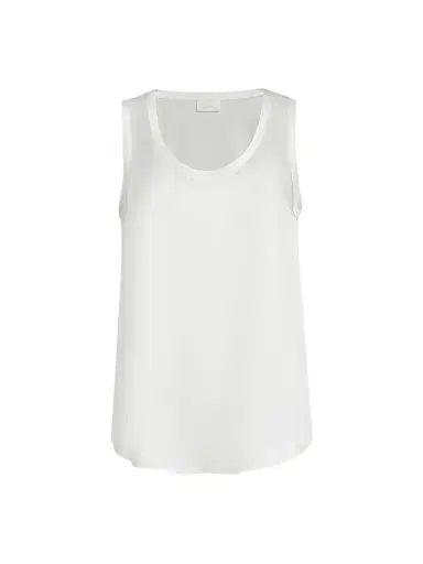 Brunello Cucinelli Women's Stretch Silk Satin Top - White | Thumbnail 1 Brunello Cucinelli Women's Stretch Silk Satin Top - White | Thumbnail 1
