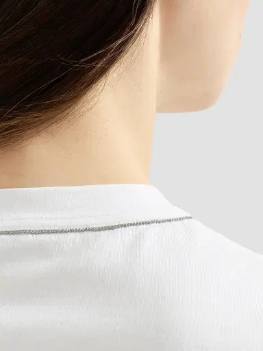 Brunello Cucinelli Women's Cotton Jersey T-Shirt with Monili - White | Thumbnail 5 Brunello Cucinelli Women's Cotton Jersey T-Shirt with Monili - White | Thumbnail 5