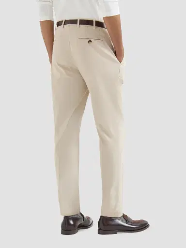 Brunello Cucinelli Men's Garment Dyed Italian Fit Trousers - Light Brown | Thumbnail 3 Brunello Cucinelli Men's Garment Dyed Italian Fit Trousers - Light Brown | Thumbnail 3
