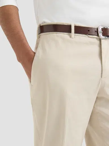 Brunello Cucinelli Men's Garment Dyed Italian Fit Trousers - Light Brown | Thumbnail 5 Brunello Cucinelli Men's Garment Dyed Italian Fit Trousers - Light Brown | Thumbnail 5