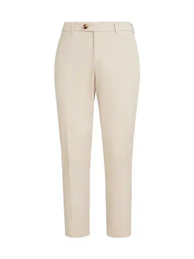 Brunello Cucinelli Men's Garment Dyed Italian Fit Trousers - Light Brown | Thumbnail 1 Brunello Cucinelli Men's Garment Dyed Italian Fit Trousers - Light Brown | Thumbnail 1