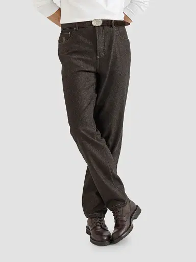 Brunello Cucinelli Men's Virgin Wool Flannel Five-Pocket Trousers - Grey | Thumbnail 4 Brunello Cucinelli Men's Virgin Wool Flannel Five-Pocket Trousers - Grey | Thumbnail 4