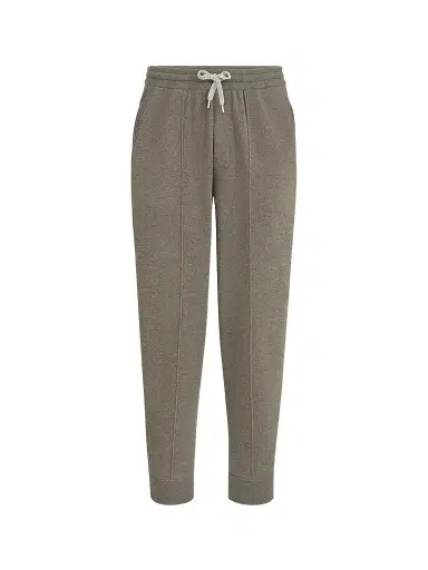 Brunello Cucinelli Men's Cashmere Double Knit Trousers with Crête Detail | Thumbnail 1 Brunello Cucinelli Men's Cashmere Double Knit Trousers with Crête Detail | Thumbnail 1