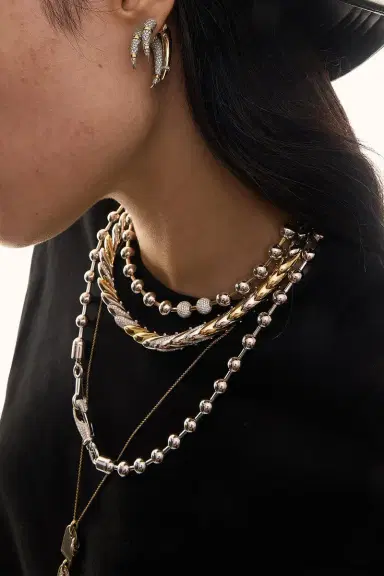 Rainbow K Diamond Ball Necklace | Thumbnail 3 Rainbow K Diamond Ball Necklace | Thumbnail 3