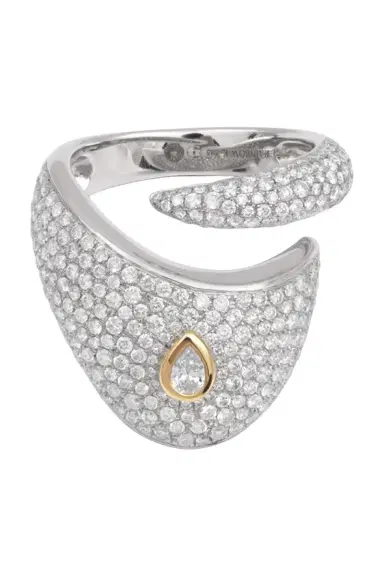 Rainbow K Diamond Pave Dune Ring | Thumbnail 1 Rainbow K Diamond Pave Dune Ring | Thumbnail 1