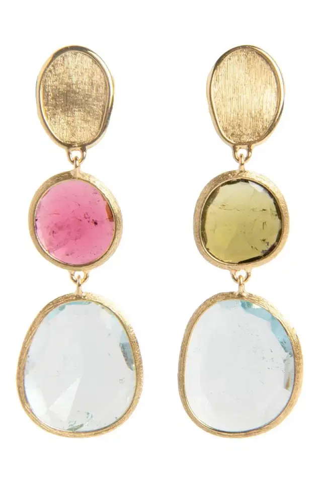 Multicolor Tourmaline Topaz Unico Drop Earrings Multicolor Tourmaline Topaz Unico Drop Earrings