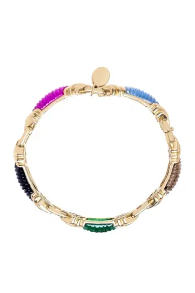 Rainbow K Onyx Emerald Tourmaline Cleopatra Bangle Bracelet | Thumbnail 3 Rainbow K Onyx Emerald Tourmaline Cleopatra Bangle Bracelet | Thumbnail 3
