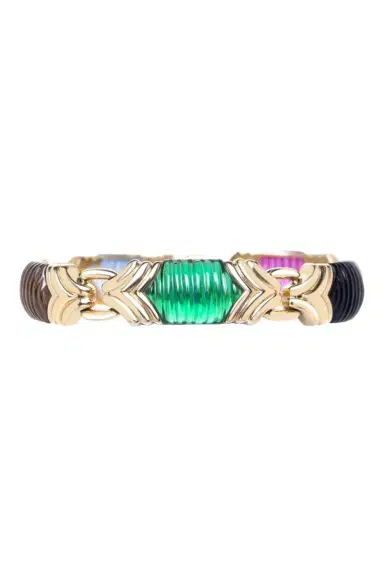 Rainbow K Onyx Emerald Tourmaline Cleopatra Bangle Bracelet | Thumbnail 1 Rainbow K Onyx Emerald Tourmaline Cleopatra Bangle Bracelet | Thumbnail 1