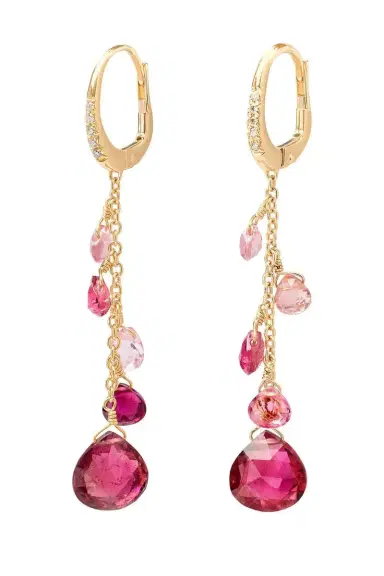 MARCO BICEGO Pink Tourmaline Diamond Paradise Drop Earrings | Thumbnail 1 MARCO BICEGO Pink Tourmaline Diamond Paradise Drop Earrings | Thumbnail 1