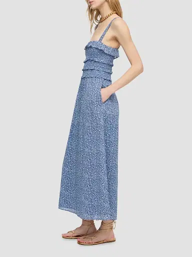 Hill House Home Women's The Analiese Nap Dress - Ditsy Thistle Blue | Thumbnail 3 Hill House Home Women's The Analiese Nap Dress - Ditsy Thistle Blue | Thumbnail 3