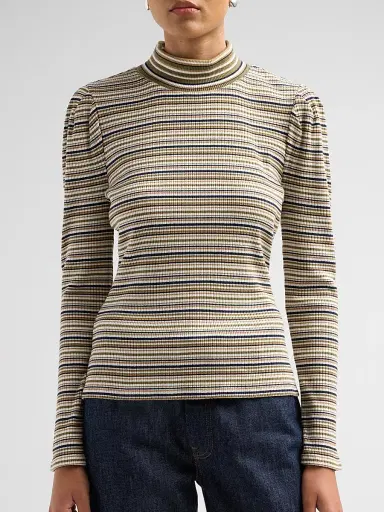 Ramy Brook Women's Yvonne Striped Knit Top - Bone Stripe | Thumbnail 5 Ramy Brook Women's Yvonne Striped Knit Top - Bone Stripe | Thumbnail 5