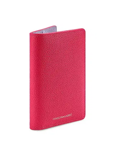 Maison de Sabre Leather Passport Holder - Fuchsia Lavender | Thumbnail 4 Maison de Sabre Leather Passport Holder - Fuchsia Lavender | Thumbnail 4