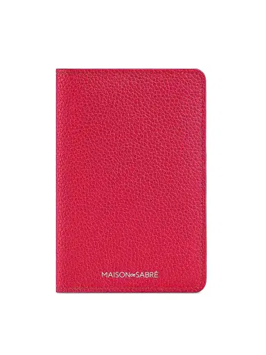 Maison de Sabre Leather Passport Holder - Fuchsia Lavender | Thumbnail 1 Maison de Sabre Leather Passport Holder - Fuchsia Lavender | Thumbnail 1