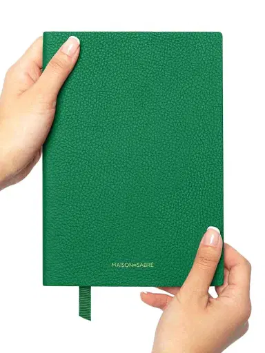 Maison de Sabre Leather Notebook - Emerald Green | Thumbnail 3 Maison de Sabre Leather Notebook - Emerald Green | Thumbnail 3