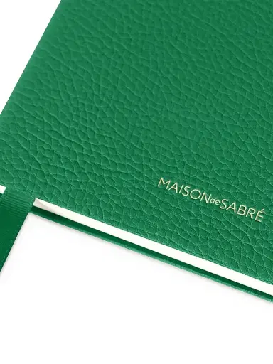 Maison de Sabre Leather Notebook - Emerald Green | Thumbnail 4 Maison de Sabre Leather Notebook - Emerald Green | Thumbnail 4