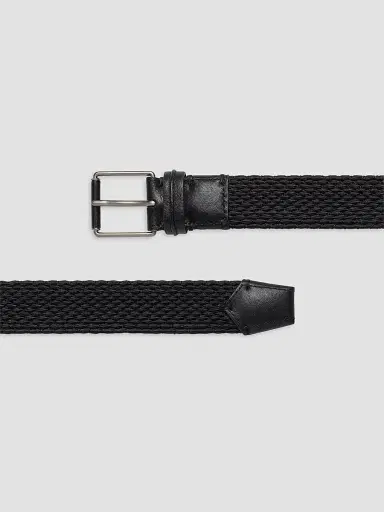 Zegna Men's Rayon Belt - Black | Thumbnail 2 Zegna Men's Rayon Belt - Black | Thumbnail 2