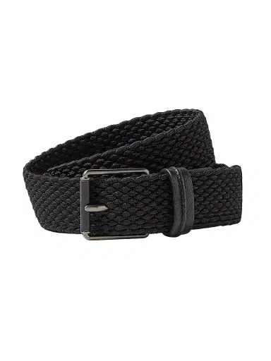 Zegna Men's Rayon Belt - Black | Thumbnail 1 Zegna Men's Rayon Belt - Black | Thumbnail 1