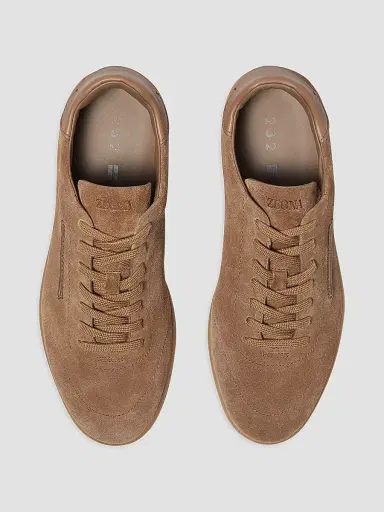 Zegna Men's 232 Suede Sneakers | Thumbnail 4 Zegna Men's 232 Suede Sneakers | Thumbnail 4