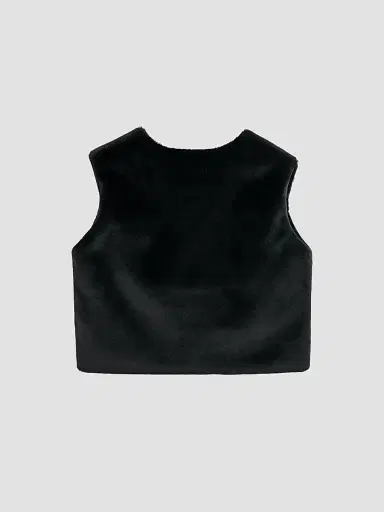 Tulleen Baby Girl's Plush Vest - Black 24 Months | Thumbnail 2 Tulleen Baby Girl's Plush Vest - Black 24 Months | Thumbnail 2