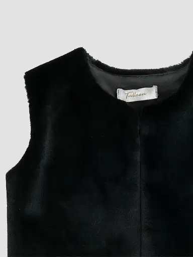 Tulleen Baby Girl's Plush Vest - Black 24 Months | Thumbnail 3 Tulleen Baby Girl's Plush Vest - Black 24 Months | Thumbnail 3