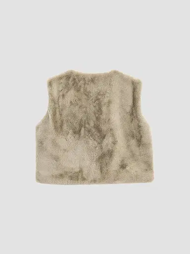 Tulleen Baby Girl's Plush Vest - Khaki 24 Months | Thumbnail 2 Tulleen Baby Girl's Plush Vest - Khaki 24 Months | Thumbnail 2
