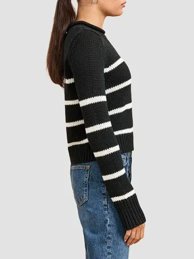 La Ligne Women's Mini Marina Sweater - Black Cream - Size XL | Thumbnail 3 La Ligne Women's Mini Marina Sweater - Black Cream - Size XL | Thumbnail 3