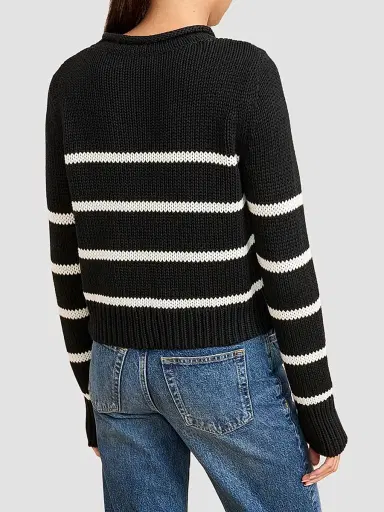 La Ligne Women's Mini Marina Sweater - Black Cream - Size XL | Thumbnail 5 La Ligne Women's Mini Marina Sweater - Black Cream - Size XL | Thumbnail 5