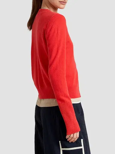 La Ligne Women's Cashmere Cardigan - Coral | Thumbnail 3 La Ligne Women's Cashmere Cardigan - Coral | Thumbnail 3