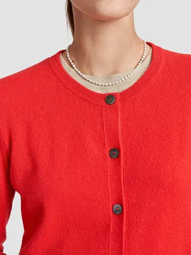 La Ligne Women's Cashmere Cardigan - Coral | Thumbnail 5 La Ligne Women's Cashmere Cardigan - Coral | Thumbnail 5