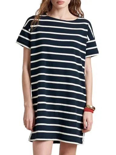 La Ligne Women's Breton Dress - Navy Ecru | Thumbnail 1 La Ligne Women's Breton Dress - Navy Ecru | Thumbnail 1