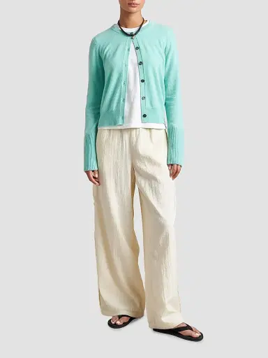 La Ligne Women's Cashmere Cardigan - Aqua | Thumbnail 2 La Ligne Women's Cashmere Cardigan - Aqua | Thumbnail 2