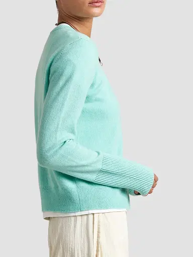 La Ligne Women's Cashmere Cardigan - Aqua | Thumbnail 3 La Ligne Women's Cashmere Cardigan - Aqua | Thumbnail 3