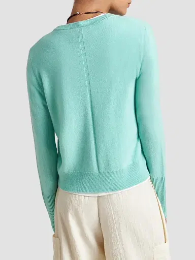 La Ligne Women's Cashmere Cardigan - Aqua | Thumbnail 4 La Ligne Women's Cashmere Cardigan - Aqua | Thumbnail 4