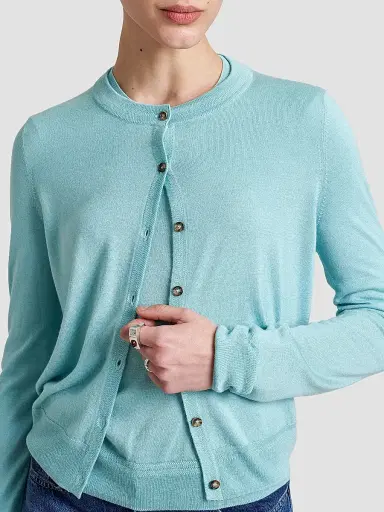 La Ligne Women's Ben Cardigan - Aqua | Thumbnail 4 La Ligne Women's Ben Cardigan - Aqua | Thumbnail 4